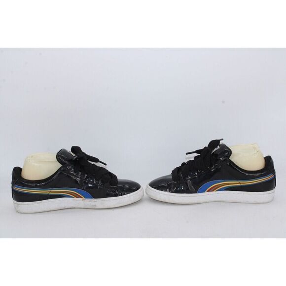 Puma Basket x DR Dee & Ricky Womens 36041801 Black Patent Leather Shoes Size 8.5 - Picture 7 of 12